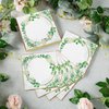 100 Pcs Sage Green Napkins 13 x 13inch Eucalyptus Leaf Paper Napkins for Home Birthday Party Wedding Sage Green Party Decorations Baby Shower Party Supplies