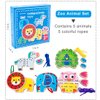 Promise Babe 5 Pack Animals Lacing Cards Wooden Puzzle Threading Toys Montessori Sewing Cards for Toddler Early Learning Fine Motor Skills Preschool Toys…