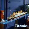 Jqmeg Titanic Micro Mini Building Blocks Set, 1860pcs 3D Titanic Model Building Set Blocks, DIY Bricks Toys Gift for Adults and Kids (1860 pcs)