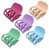 MARY LAVENDER Medium Hair Claw Clips for Women and Girls: 2 Inch Double Row Teeth Non-Slip Banana Clips for Medium and Thin Hair, Strong Hold, 5 pcs