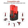ANTRobut 2 Pack 3500mAh Replacement Lithium 12V Milwaukee M12 Battery + M12 Rapid Charger for Milwaukee M12 Battery Charger