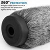 NTG3 Shotgun Mic Windscreen Deadcat Pop Filter Compatible with Rode NTG3, NTG2, Sennheiser MKH416, MKH418, Sony ECM 680s ECM-670 ECM-678, AKG C568EB, C4608, 7.1" Long Microphone Cover Muff Wind Shield