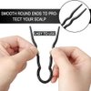 40 Pcs Plastic U Shaped Hair Pins Grip Pins Fast Spiral Hair Braid Twist Styling Clip Pin for Lady, Girl, Women (Black + Brown)