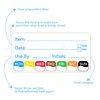 500pcs 1 inch X 2 inch Restaurant Quality Shelf Life Food Rotation Labels, Self-Adhesive Removable for Reusable Containers, Food Safety Date Sticker, Leftover Labels (1 * 2in-500pcs-Blue5)