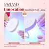 SAVILAND U V Light for Nails - 36W Portable Handheld Mini U V LED Nail Lamp for Gel Nails Curing All Soak-Off U V Folding Stand Nail Dryer Easy to Use for Nail Art Tool for Home DIY Salon