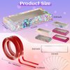 101 Pcs Nails Packaging Box Set 50 Empty Nail Display Packing Box with Clear Window 50 Acrylic Transparent Nail Stand 5 m Double Sided Tape Press on Nail Boxes Nail Art Display Stand Holder for Salon