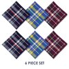 Selected Hanky 100% Cotton Men's Handkerchief 6 Piece Gift Set