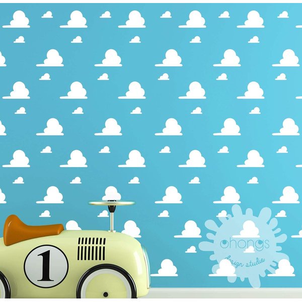 Toy Story style clouds/Cloud Wall Sticker/Cloud Pattern Wall Decal/Kids Room decoration/Nursery Decal/playroom/gift