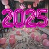 2025 Balloons Pink,40 Inch 2025 Number Balloons with Foil Crown Balloons for Happy New Year Decorations New Years Eve 2025 Graduation Decorations Class of 2025 Party Supplies