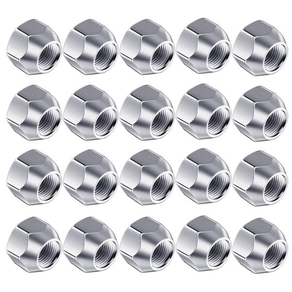 QODOLSI 1/2-20In Car Tire Nut Cap, Open Ended Lug Nuts, Anti-Theft Tire Hole Screws, for Car, Truck, Trailer (20 PCS)