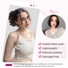 REECHO 9" Short Ponytail Extension, Classic Loose Curly Wavy Claw Clip Pony tails Hair Extensions HP001 Hairpieces for Women (Dark Brown)