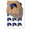 Bird Crow Raven Flying Landing Temporary Tattoo Water Resistant Fake Body Art Set Collection - 54 1" Tattoos (1 Sheet)