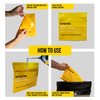 DrillChill Drilling Dust Catcher Bags - 30PCS Disposable Yellow Dust Collector Bags for Drywall, Brick, Concrete Wall Drilling, Self-Adhesive, PRO and DIY Use, Trash Bags, Keeps Floors Clean
