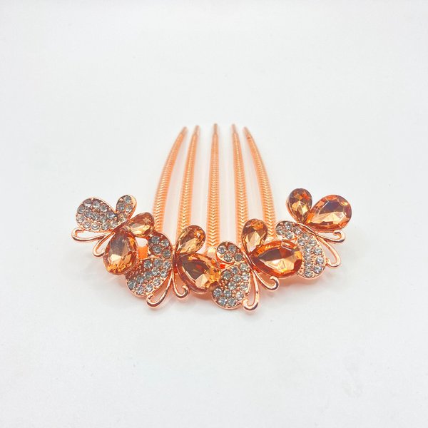 Crystal rhinestone hairpins colorful enamel flower butterflies hairpins bun clips hair accessories crystal flower hairpins hairbands for ladies and girls(HD2)