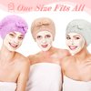 4 Pcs Microfiber Hair Drying Towels Fast Drying Shower Cap Ultra Absorbent Hair Turban Head Wrap with Bow Knot Plopping Towel for Women for Curly Long Thick Wet Hair