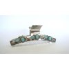 Generic Long shiny turquoise blue silver boho design metal native tribal hair claw clip