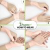 MountainAir Gel Wrist Thumb Brace, 4 PCs - Waterproof Wrist Brace to Fit Left Right Hand - Thumb Support Braces Cool Wrap for Arthritis & Carpal Tunnel Pain Relief – Latex Rubber Thumb Brace