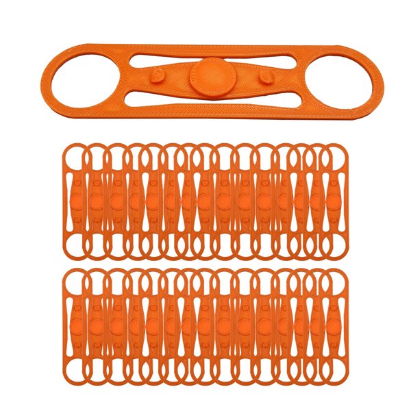 Hot Wheels Compatible 3D Printed Track Connectors - Set of 30 (Orange) - ELLTI