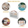 Shadow Money Box for Saving Travel Fund - Decorative Money Box - Wooden Piggy Bank - White Saving Box for Coins with Handle - Coin Bank Money Bank - Travel Fund Box for Adults - Money Saver