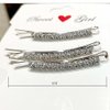 Silver Rhinestone Hair Pins，WHITEBRIDGE 12pcs Crystal Bobby Pins for Women Girls