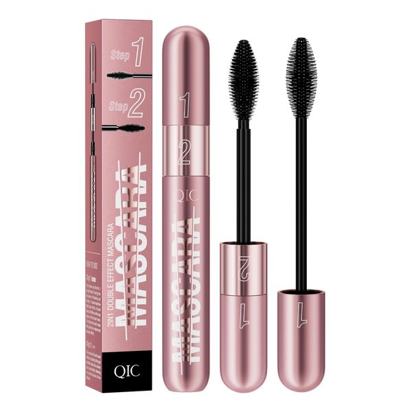 Mascara Makeup, Lengthening 2 Step Mascara, Waterproof Mascara, Gentle Formula, Volumizing, Long-Wearing, Transfer-Proof Mascara