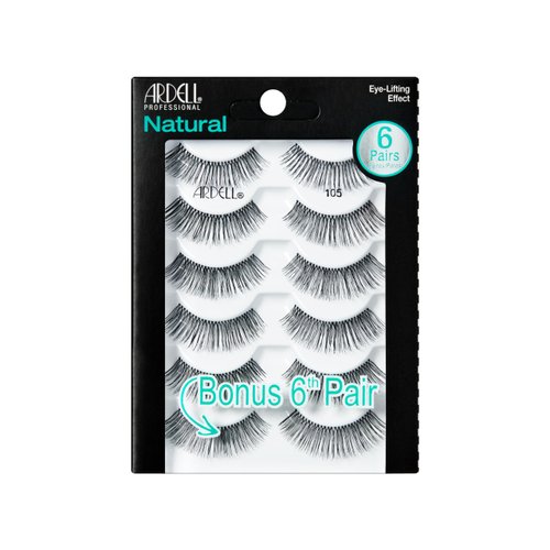 Ardell False Eyelashes Natural 105 Black, 5 pairs pack