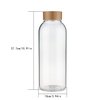 Ferexer 48 oz Sports Borosilicate Glass Water Bottle with Bamboo Lid with Neoprene Sleeve