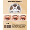 Eyebrow Powder Makeup,3 Colors Eye Brow Powder Palette Waterproof Long Lasting, Grey Brown Series Eyebrow Filler,Brow Contour Eyeshadow Palette for Natural-Looking Brows with Brow Brush Comb Mirror-02