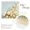 JONKY Crystal Bridal Hair Comb Gold Rhinestone Wedding Hair Pieces Bride Hair Accessories for Women(Pack of 2)