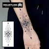 INKARTLINK Temporary Tattoos, Semi Permanent Tattoos Adult Art Designs Waterproof Temporary Tattoos Party Favors Tattoo Stickers Realistic, No Adhesive, Lasts 1-2 Weeks Black (Henna 5)
