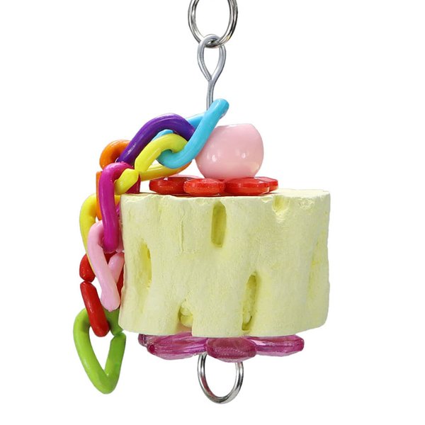 Litewoo Bird Beak Grinding Stone Molar Mineral Block Toy Bird Cage Accessories for Bird Parrot Budgie Parakeet Cockatiel Lovebirds Conures Finch Hamster Rat (1Pcs)