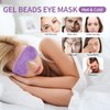 2PCS Gel Eye Mask Reusable Hot Cold Therapy Gel Bead Eye Mask for Puffiness /Dark Circles/Eye Bags /Dry Eyes/Headaches/Migraines/Stress Relief, Cooling Eye Mask Hot/Cold Compress Eye Mask (Purple)