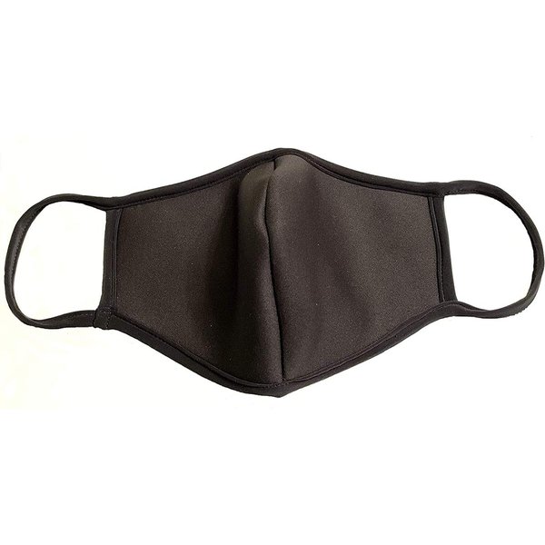 DewAmor Reusable, Washable Neoprene/Cotton Face Mask Protection from Dust, Pollen, Pet Dander and other Airborne Irritants(Black)