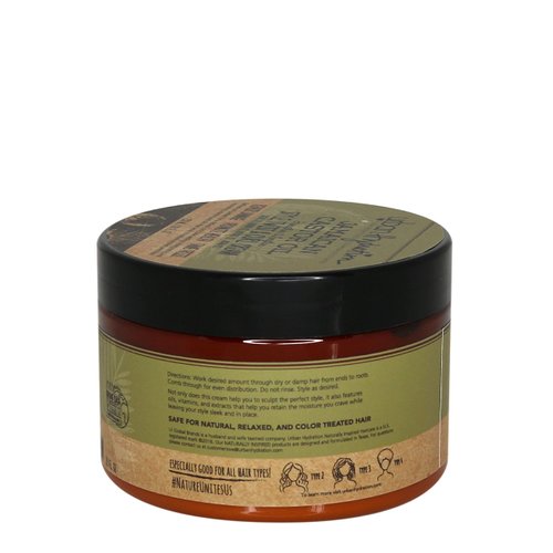 Urban Hydration Jamaican Castor Oil Curl Styling Cream | Sulfate, Paraben and Dye Free, Moisturizes, Thickens, Prevents Breakage and Lengthens For Strong Hair, All Hair Types, 8.4 Ounces