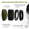 ucho 34dB Slim Noise Shooting Ear Protection for unisex-adult - Special Designed Ear Muffs Lighter Weight & Maximum Hearing Protection, Amygreen