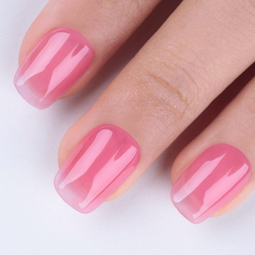 Imtiti Sheer Pink Gel Nail Polish, 15ML Jelly Pink Translucent Color UV/LED Soak Off Gel Polish for DIY Nail Art Manicure and Pedicure at Home or Salon, 0.5 fl oz 1Pcs