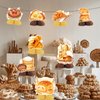 SHADOAMP Bread Party Decorations, 8pcs Bread Honeycomb Centerpiece Table Toppers Food Theme Party Favors for Toast Bread Birthday Baby Shower Breakfast Food Themed Party Supplies
