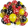 Black Red Yellow Balloons,60 Pcs Black Red Latex Balloons 12 Inch Confetti Balloons for Arch Garland Kit Boys Girls Cartoon Mouse Theme Birthday Party Decorations Wedding Baby Shower Party Supplies