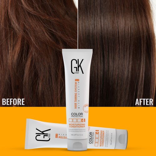 GK HAIR Global Keratin Moisturizing Conditioner (100ml/3.4 Fl Oz) for Hydrating Color Protection Dry Damage Curly Frizzy Color Treated Hair Repair Organic Paraben Sulfate Free All Hair Types