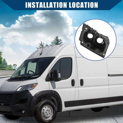 Hihaha Car Fuel Filler Door Housing Pocket for Ram Promaster 1500 2500 3500 2014-2019 / Inside/Durable / 1 Pcs