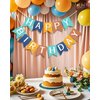 Blue Orange Happy Birthday Banner Theme Birthday Party Supplies Handmade Pre-Strung Garland Decorations Boys Birthday Exquisite Signs Nursery Hanging Decor 13pcs