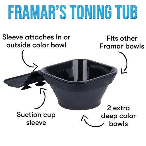 FRAMAR Toning Tub Hair Dye Bowl – Hair Color Bowls For Hairstylist, Hair Color Bowl, For Wash Bowl For Hairstylist, Hair Color Mixing Bowl For Hair Dye, Hair Wash Bowl, Hair Bowl, Hair Dye Bowls – 2pc