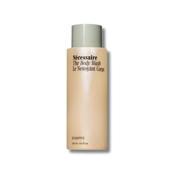 Nécessaire The Body Wash Eucalyptus - Replenishing Oil-In-Gel Cleanse with Niacinamide, Vitamin C/E + Omega 6/9. Dermatologist-Tested. Non-Comedogenic. 250 ml / 8.4 fl oz.