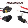 9005 9006 H10 Female Adapter Wiring Harness Sockets Wire Compatible & Male Adapter Wiring Harness Sockets Wire for Headlights Fog Lights 2Set