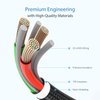 SOOPII 100W 10ft USB C to USB C Cable Fast Charge, Nylon Braided Cable with LED Display for lPhone 15/15 Pro/15 Plus/15 Pro Max,lPad Air,MacBook Pro,Galaxy S24/S23, Pixel, LG (Black)