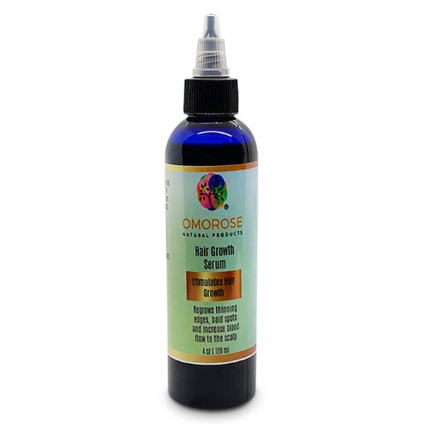 Omorose Natural Products Hair Growth Serum – Professional Hair Serum with Olive Oil, Black Seed Oil, Rosemary, Fenugreek – Natural Hair Serum for Hair Growth, Bald Spots, Fuller Thicker Hair (2 oz)