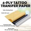 Tattoo Practice Skins with Transfer Paper - Prgislew 40Pcs Blank Tattoo Skin Practice and Stencil Paper Kit Includes 30Pcs DIY Tracing Paper and 10Pcs Double Sides Tattoo Fake Skin for Beginners Artis