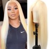 HELLOSH 28 Inch Blonde 613 Lace Front Wigs Human Hair 13x6 Transparent Lace 613 Hd Lace Frontal Wig Blonde Wig Human Hair Wigs for Blakc Women Pre Plucked with Baby Hair