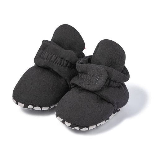 Babelvit Newborn Baby Boy Girl Soft Fleece Booties Stay On Infant Bedroom Slippers Socks Shoe Non Skid Gripper Toddler First Walkers Winter Ankle Crib Shoes