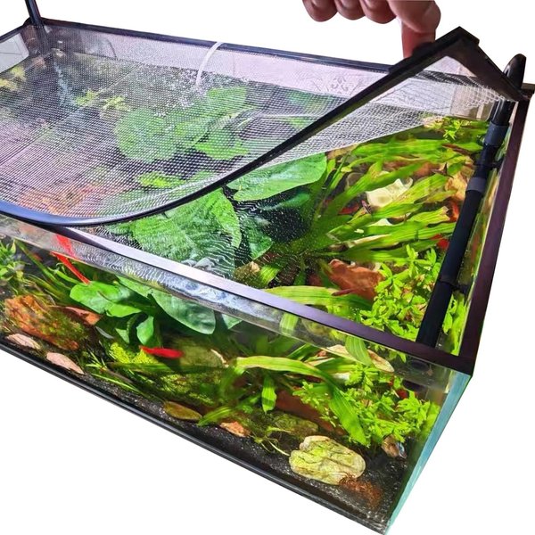 Magnetic Aquarium Cover lid Fish Tank lid Anti-Jumping net Cover mesh Terrarium lid Aquarium Hood (Small Size DIY Cover lid)